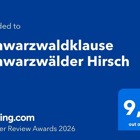 Appartement Schwarzwaldklause Schwarzwaelder Hirsch *